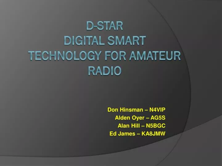 d star digital smart technology for amateur radio
