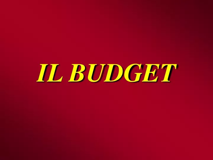 il budget