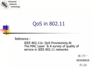 QoS in 802.11