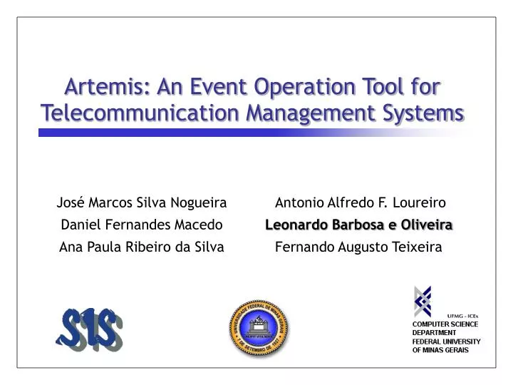 artemis an event operation tool for telecommunication management systems