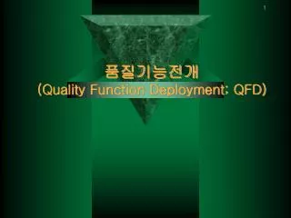 quality function deployment qfd