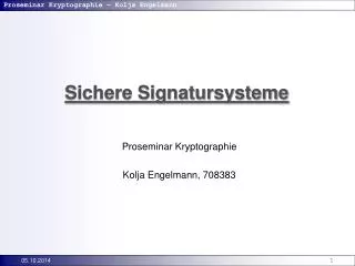 sichere signatursysteme
