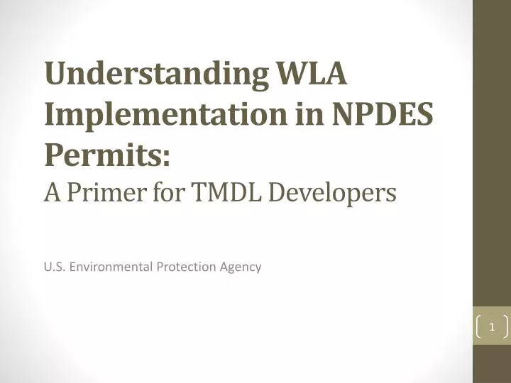 understanding wla implementation in npdes permits a primer for tmdl developers