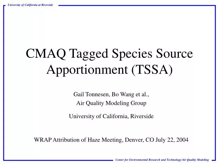 cmaq tagged species source apportionment tssa