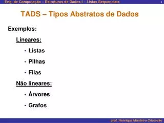 tads tipos abstratos de dados