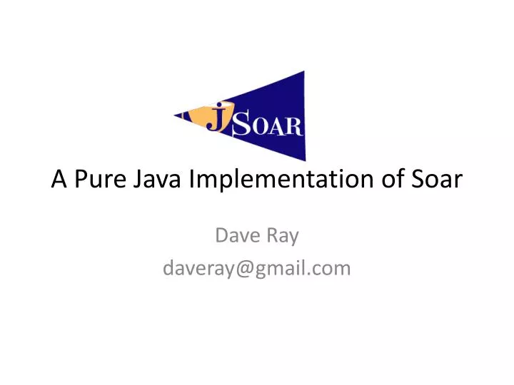 a pure java implementation of soar