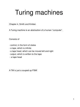 Turing machines