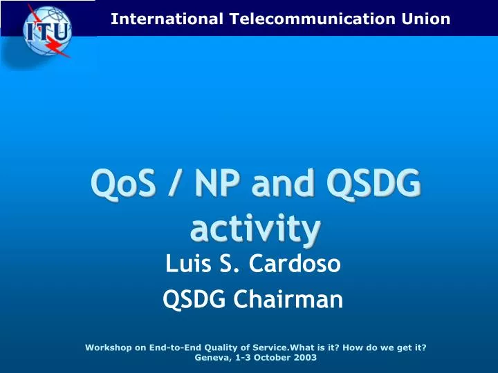 qos np and qsdg activity