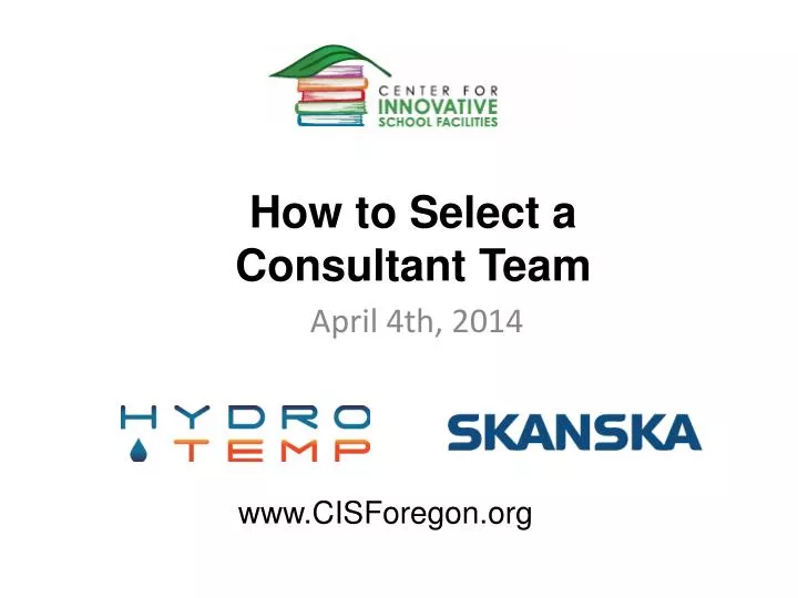 how to select a consultant team