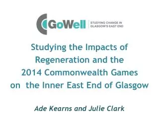 Studying the Impacts of Regeneration and the 2014 Commonwealth Games