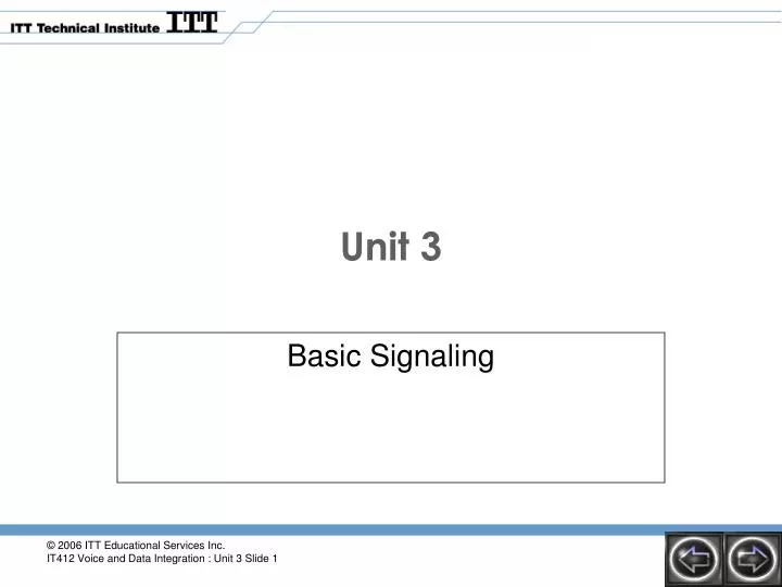 basic signaling