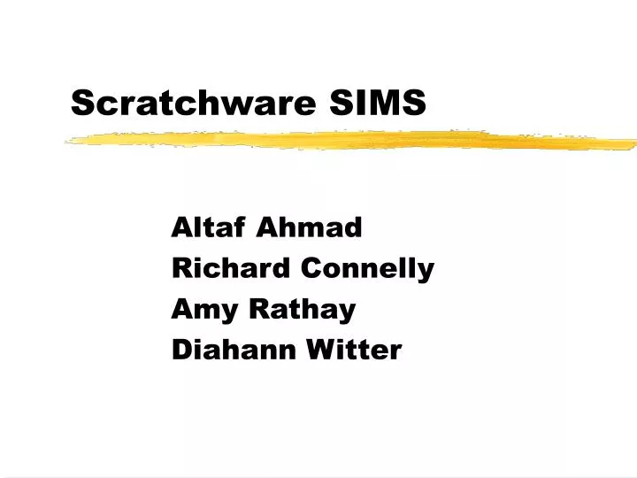 scratchware sims