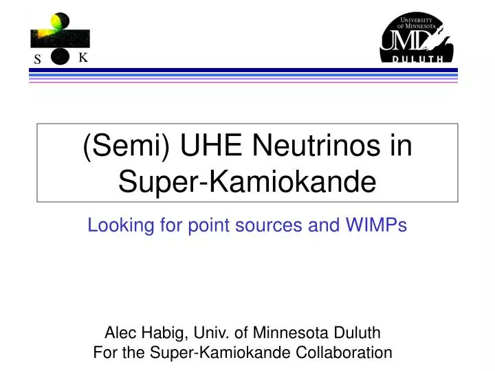 semi uhe neutrinos in super kamiokande