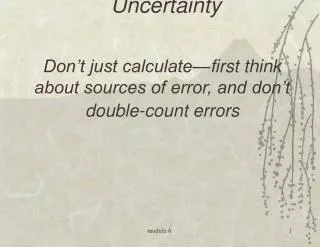 Two Sources of Error