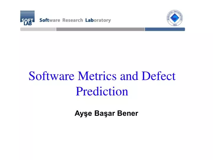 software metrics and defect prediction