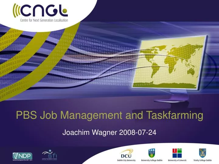 pbs job management and taskfarming