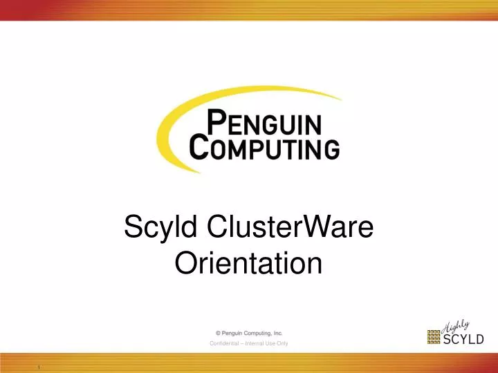 scyld clusterware orientation