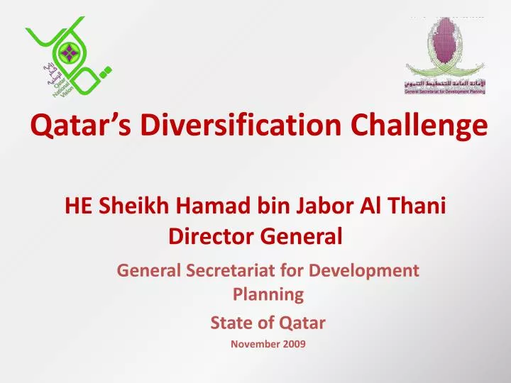 qatar s diversification challenge he sheikh hamad bin jabor al thani director general