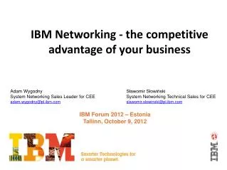 IBM Networking - the competitive advantage of your business