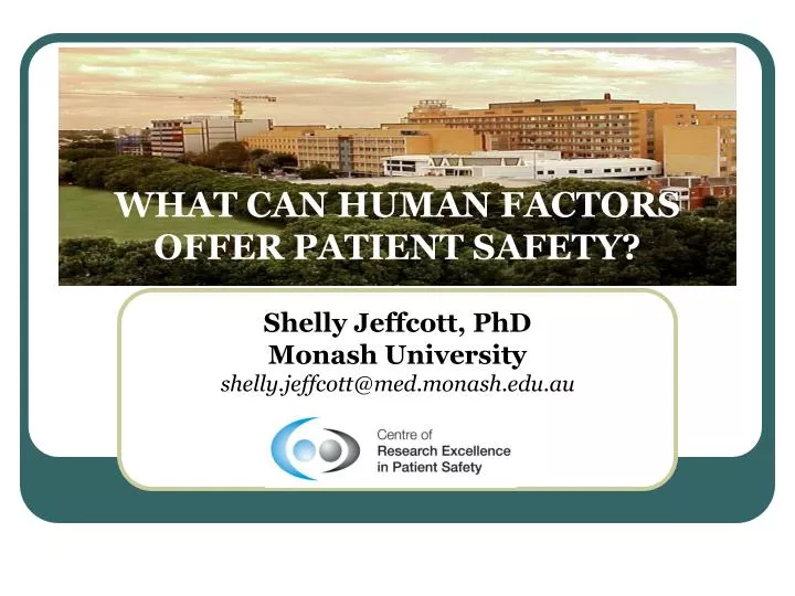 what can human factors offer patient safety