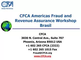 CFCA Americas Fraud and Revenue Assurance Workshop Brasil