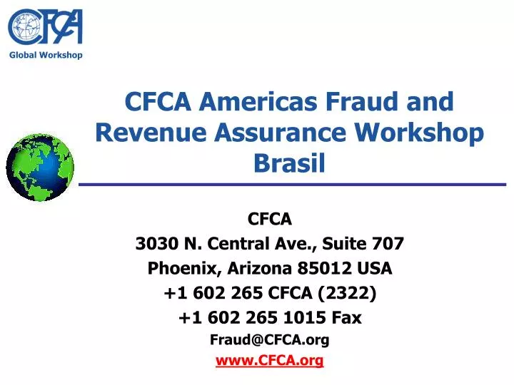 cfca americas fraud and revenue assurance workshop brasil