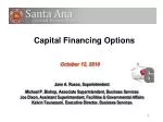 Capital Financing Options - slide 1