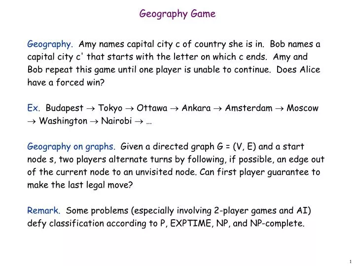 geography game