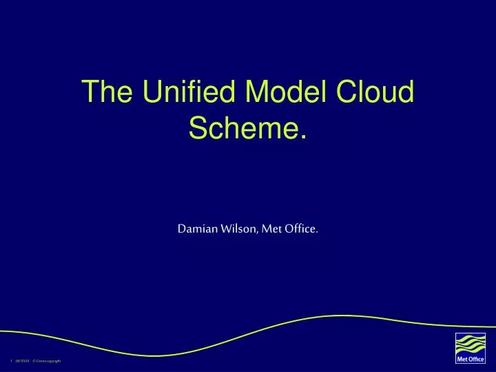 the unified model cloud scheme