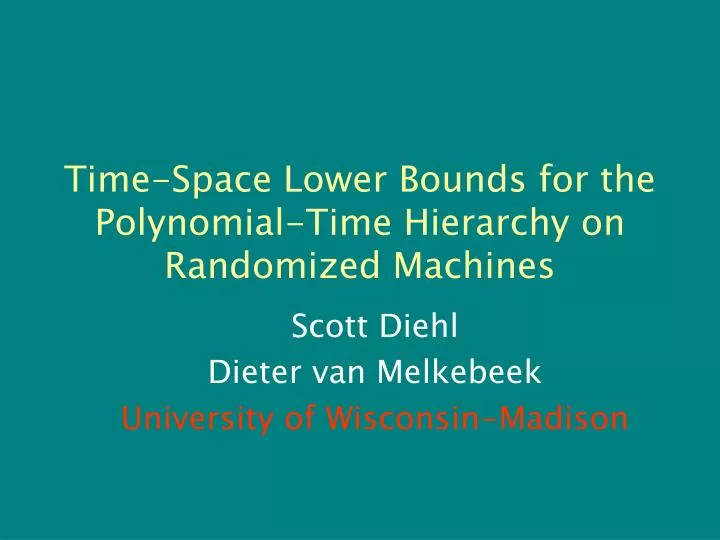 time space lower bounds for the polynomial time hierarchy on randomized machines