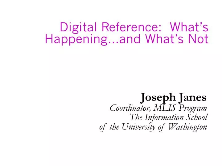 digital reference what s happening and what s not