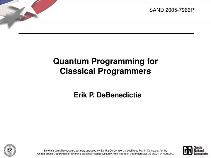 quantum programming for classical programmers