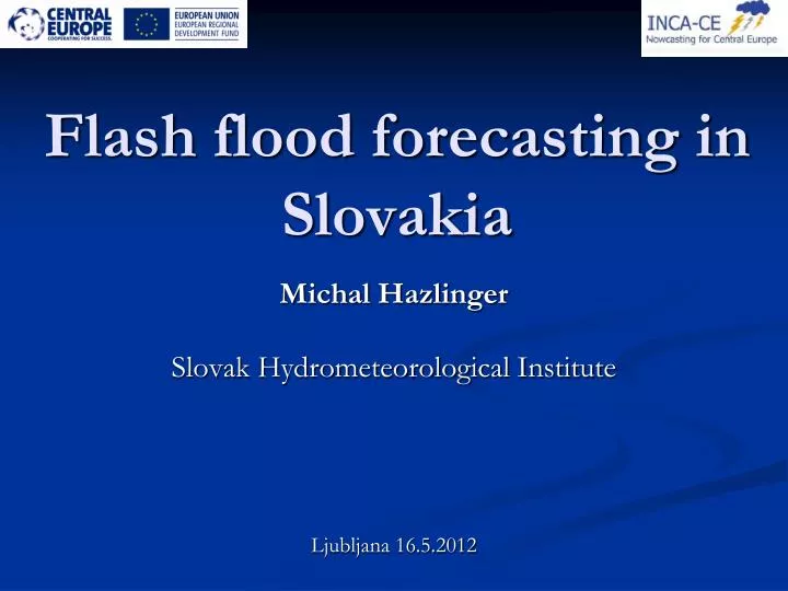 flash flood forecasting in slovakia
