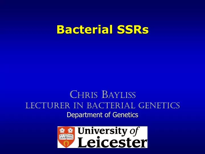 bacterial ssrs