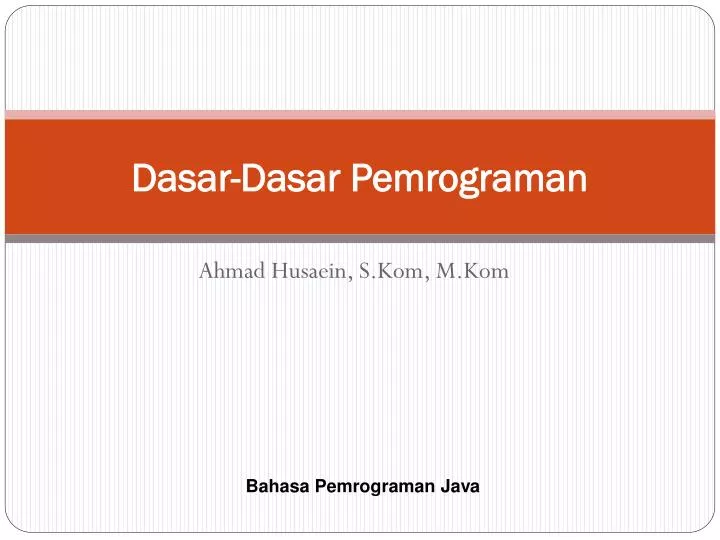 dasar dasar pemrograman