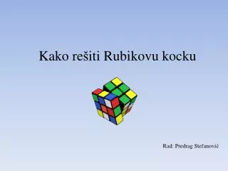 kako re iti r ubikovu kocku