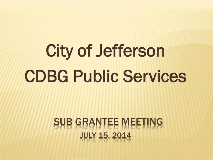 city of jefferson cdbg public services