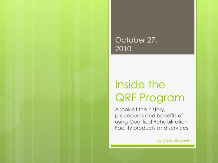 inside the qrf program
