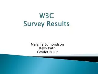 W3C Survey Results