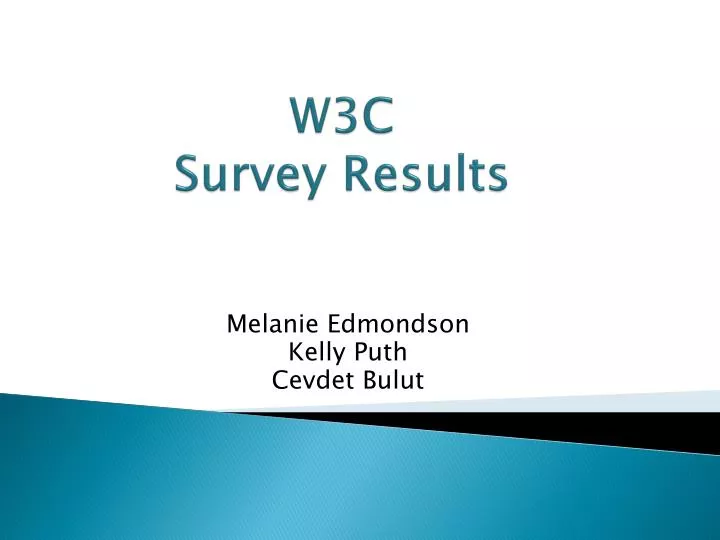 w3c survey results