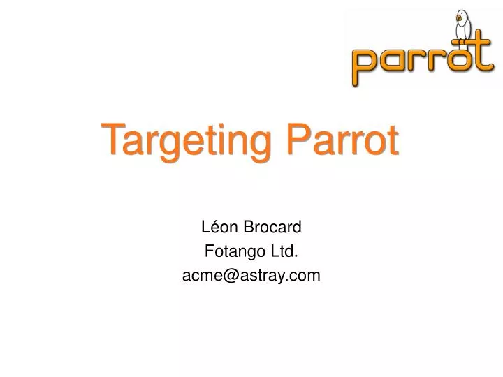 targeting parrot