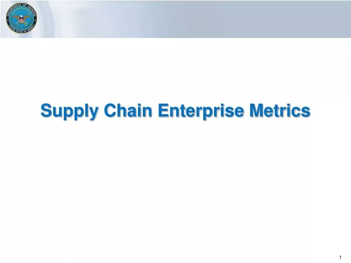 supply chain enterprise metrics