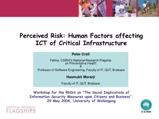Perceived Risk: Human Factors affecting ICT of Critical Infrastructure