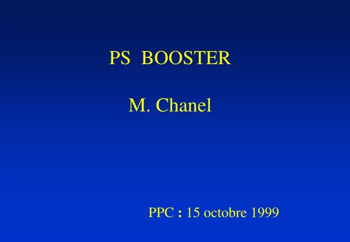 ps booster m chanel