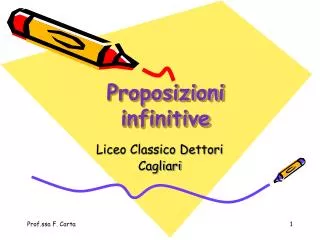 proposizioni infinitive