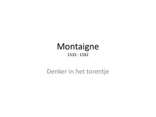 montaigne 1533 1592