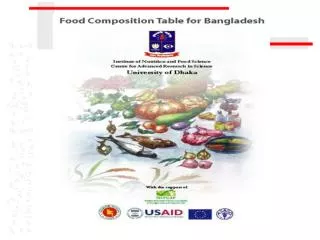 Food Composition Table for Bangladesh
