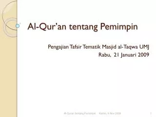 al qur an tentang pemimpin