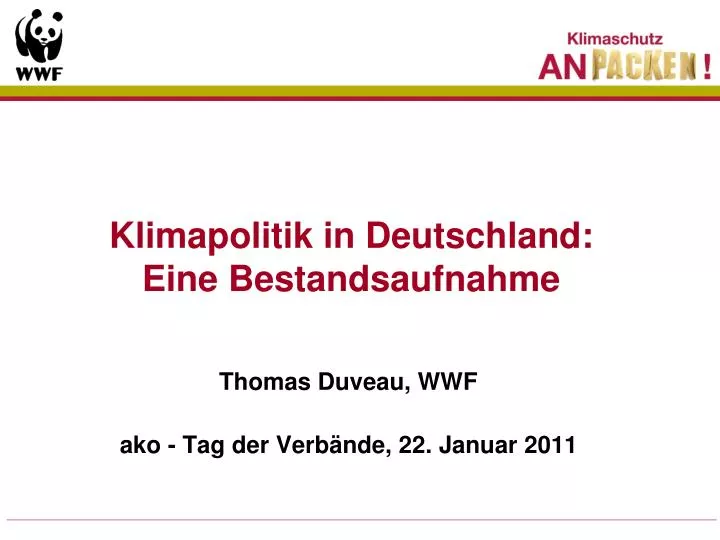 klimapolitik in deutschland eine bestandsaufnahme