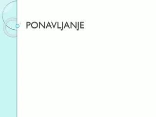 ponavljanje